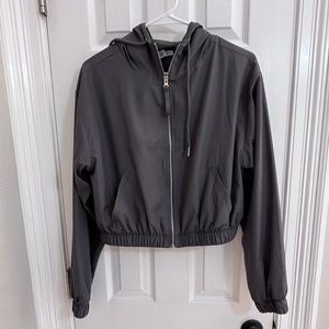 gray wind jacket womens size M